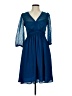 HD in Paris 100% Polyester Blue Cocktail Dress Size 6 - photo 1
