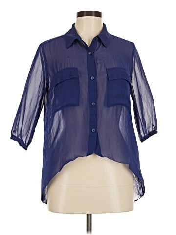 a.n.a. A New Approach 3/4 Sleeve Blouse (view 1)