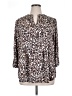 Kim Rogers Animal Print Brown 3/4 Sleeve Blouse Size 1X - photo 1