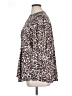 Kim Rogers Animal Print Brown 3/4 Sleeve Blouse Size 1X - photo 5