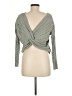 Jessica Simpson 100% Polyester Chevron-herringbone Green Pullover Sweater Size M - photo 2