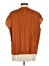 Modern Works 100% Polyester Brown Short Sleeve Blouse Size M - photo 2