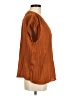 Modern Works 100% Polyester Brown Short Sleeve Blouse Size M - photo 4