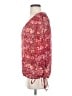 Lucky Brand 100% Polyester Floral Red 3/4 Sleeve Blouse Size S - photo 5