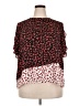 14th & Union 100% Polyester Red Short Sleeve Blouse Size 2X - photo 1