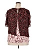 14th & Union 100% Polyester Red Short Sleeve Blouse Size 2X - photo 2