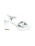J.Crew Metallic Silver Heels Size 10 - photo 1