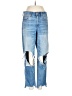 American Eagle Outfitters 100% Cotton Graphic Blue Jeans Size 4 - photo 1