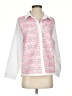 Joh Color Block Pink 3/4 Sleeve Button-Down Shirt Size S - photo 1