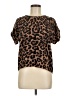 Shein 100% Polyester Animal Print Brown Short Sleeve T-Shirt Size M - photo 1