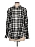 Gap Plaid Black Long Sleeve Button-Down Shirt Size L - photo 1