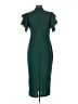 Shein Solid Green Cocktail Dress Size 12 - photo 2