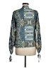 Unbranded 100% Polyester Paisley Teal Long Sleeve Blouse Size M - photo 2
