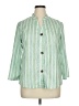 Unbranded Stripes Green 3/4 Sleeve Blouse Size XL - photo 1