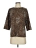 Assorted Brands Animal Print Brown Pullover Sweater Size XS - photo 1
