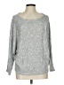 Sadie & Sage Metallic Silver Pullover Sweater Size L - photo 1