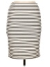 Olivaceous Stripes Ivory Casual Skirt Size M - photo 1