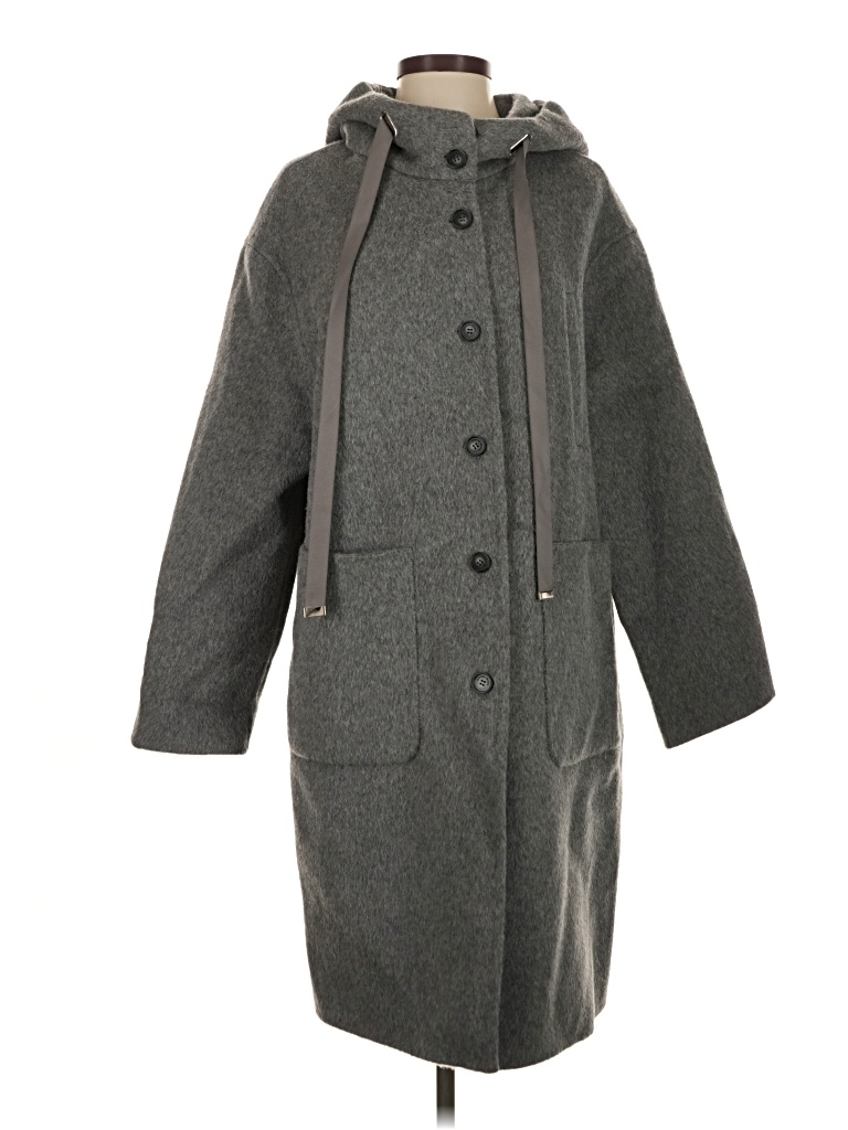 Pre-owned Assorted Brands Coat In Gray