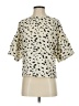 TCEC 100% Polyester Print Ivory Short Sleeve Blouse Size S - photo 1