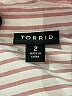 Torrid Stripes Ivory Long Sleeve Button-Down Shirt Size 2X Plus (2) - photo 7