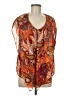 John Paul Richard 100% Polyester Orange Sleeveless Blouse Size M - photo 1