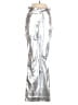 Wild Fable 100% Recycled Polyester Metallic Silver Jeans Size 2 - photo 1