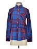 Vineyard Vines 100% Polyester Plaid Blue Long Sleeve Blouse Size 2 - photo 1