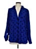 Relativity 100% Polyester Polka Dots Blue 3/4 Sleeve Blouse Size M - photo 1