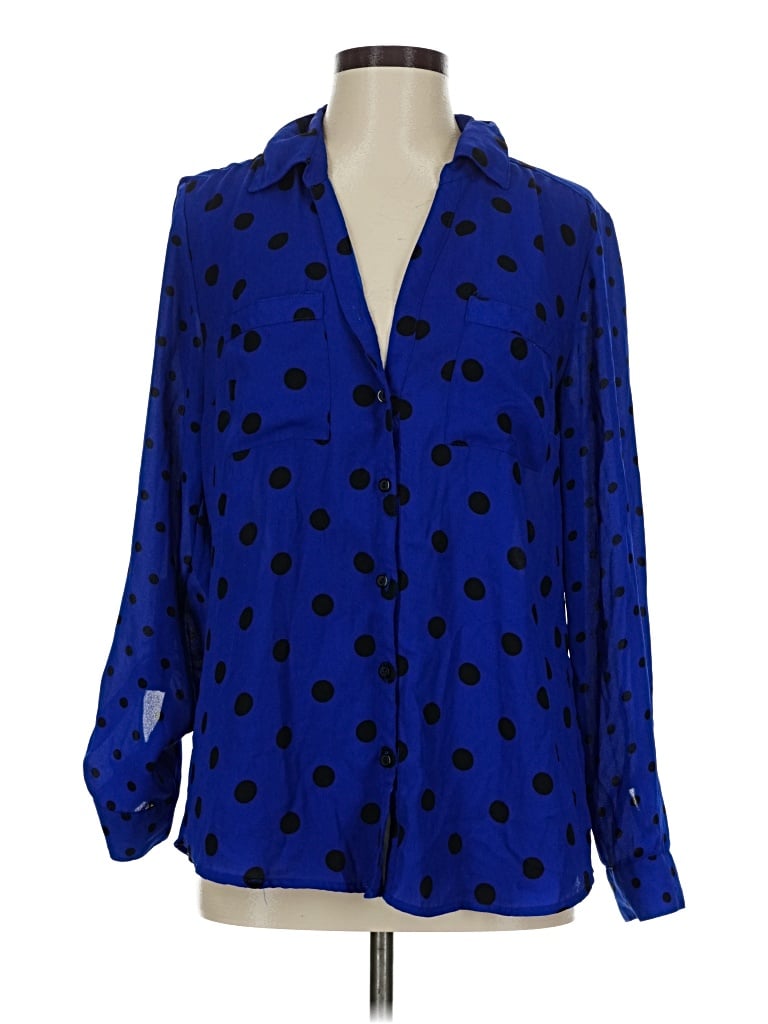 Pre-owned Relativity 3/4 Sleeve Blouse In Blue