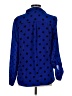 Relativity 100% Polyester Polka Dots Blue 3/4 Sleeve Blouse Size M - photo 2