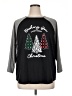 Holiday Time Black 3/4 Sleeve T-Shirt Size 1X - photo 1