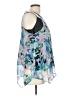 Jaime 100% Polyester Blue Sleeveless Blouse Size L - photo 4