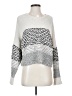 Saltwater LUXE Color Block Silver Pullover Sweater Size S - photo 1