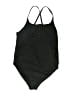 Summer Solid Black One Piece Swimsuit Size L - photo 1