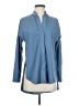 ADAY Blue Long Sleeve Blouse Size XS - photo 1