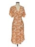 Veda 100% Rayon Print Orange Cocktail Dress Size M - photo 1