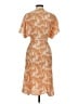Veda 100% Rayon Print Orange Cocktail Dress Size M - photo 2