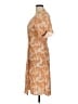 Veda 100% Rayon Print Orange Cocktail Dress Size M - photo 5