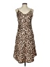 Audrey 3+1 100% Polyester Animal Print Brown Tan Casual Dress Size L - photo 1