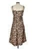 Audrey 3+1 100% Polyester Animal Print Brown Tan Casual Dress Size L - photo 2