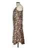 Audrey 3+1 100% Polyester Animal Print Brown Tan Casual Dress Size L - photo 5