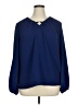 Como Blu 100% Polyester Blue Long Sleeve Blouse Size XL - photo 1