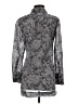 Express 100% Cotton Paisley Gray Long Sleeve Blouse Size XS - photo 2