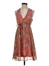 H&M 100% Polyester Paisley Brown Cocktail Dress Size 4 - photo 1