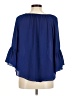 My Michelle 100% Polyester Blue 3/4 Sleeve Blouse Size M - photo 2