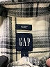 Gap 100% Cotton Plaid Ivory Long Sleeve Button-Down Shirt Size L - photo 7