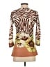 Cache 100% Polyester Animal Print Brown Casual Dress Size S - photo 2