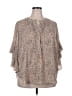 Vince Camuto 100% Polyester Tan 3/4 Sleeve Blouse Size 2X - photo 1