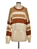 LITTLE LIES 100% Acrylic Color Block Tan Pullover Sweater Size S - photo 1