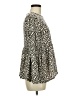 Gaze Animal Print Brown Long Sleeve Blouse Size M - photo 4